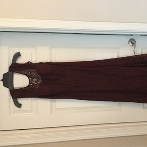 Maroon lace dress